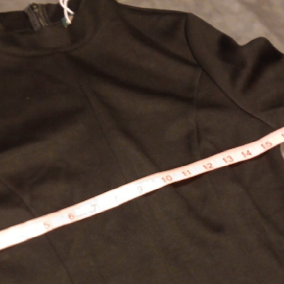 NWT! Black Bell Sleeve Asymmetrical Cocktail Dress - Picture 12 of 13